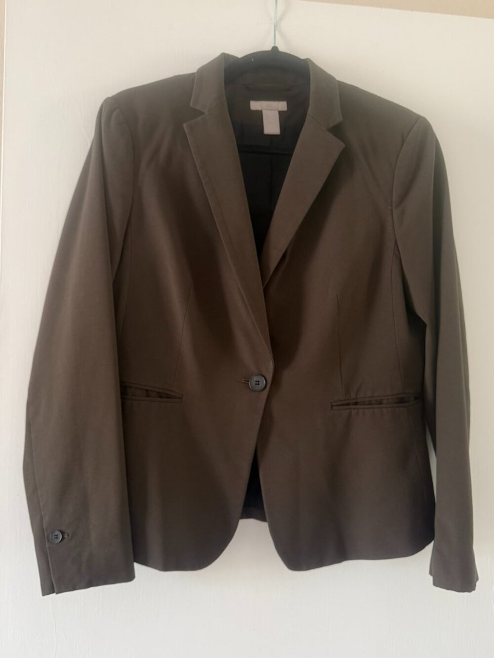 H&M Dark Olive Green Single Button Blazer Size M